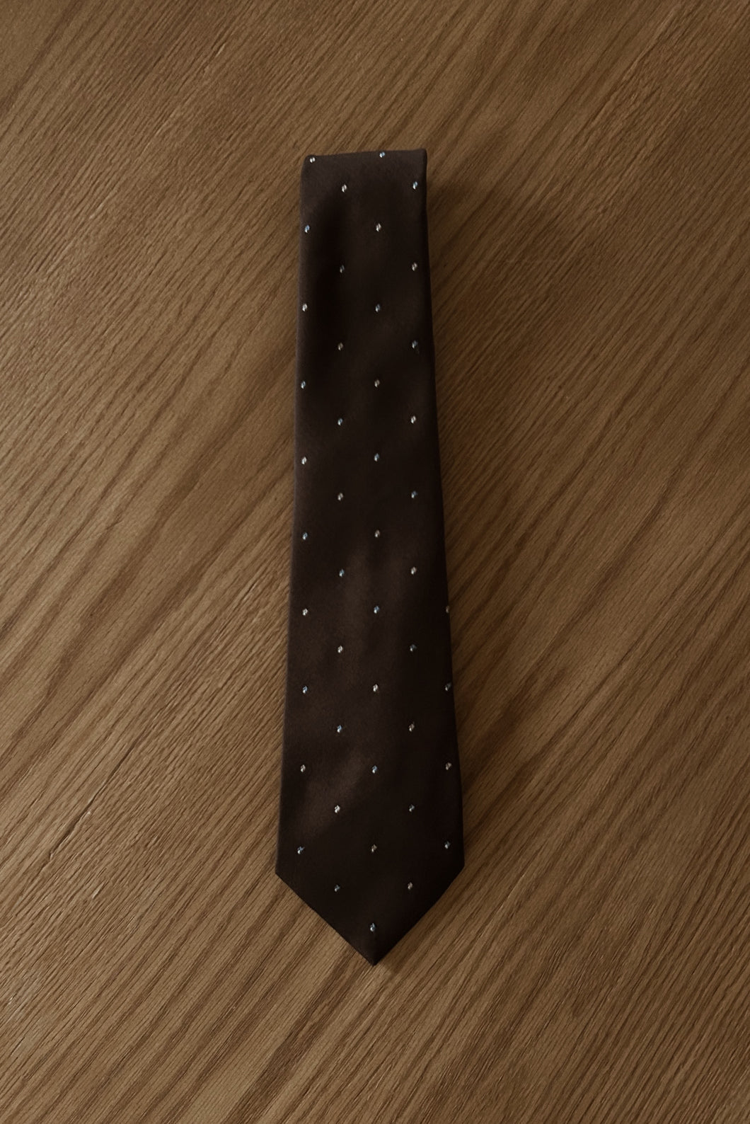 1990's CHOCOLATE FLECK PRINT TIE | 3.5