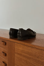 1980's WEEJUNS BLACK LEATHER TASSEL LOAFERS | SIZE 10