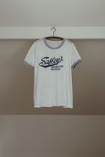 1960's SAFETY'S SPORTING GOODS THRASHED RINGER TEE | SIZE L/XL