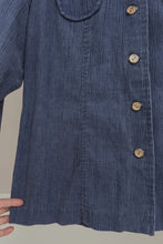 1970's TEXTURED CHAMBRAY SHIRT JACKET | SIZE M