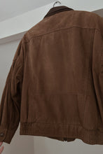 1980's CHOCOLATE HEIRLOOM SUEDE LEATHER BOMBER JACKET | SIZE L | REMOVABLE LINER