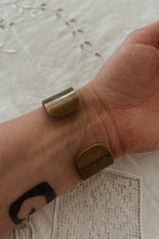 1970's RARE TRIKA BRASS + BALTIC AMBER CUFF BRACELET