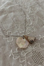 1980's 925 STERLING + DOUBLE SHELL CHARM NECKLACE II