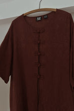 1990's GARNET FLORAL JACQUARD FROG CLOSURE JACKET | SIZE 2XL