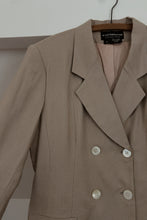 1990's TEXTURED FLAX DOUBLE BREASTED BLAZER | SIZE M