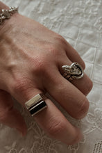 1980's STERLING + ONYX STONE RING | SIZE 7.5