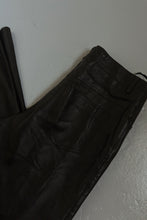 Y2K BLACK LEATHER TROUSERS | SIZE 29
