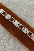 1920's RARE HAWAIIAN ART DECO CITRINE GLASS + STERLING PANEL BRACELET