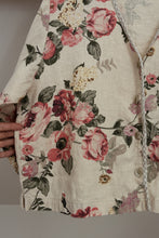 1980's PURE LINEN FLORAL BOXY SHIRT JACKET | SIZE M/L
