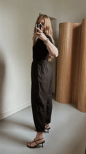1990's FINZI NEW YORK BLACK PURE LINEN LOUNGE TROUSERS | SIZE M