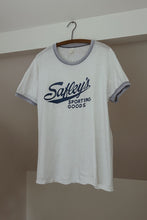 1960's SAFETY'S SPORTING GOODS THRASHED RINGER TEE | SIZE L/XL