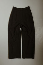 1970's CHARCOAL WOOL WIDE LEG TROUSERS | SIZE 27