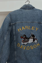 1990's HARLEY DAVIDSON DECAL DENIM JACKET | SIZE M