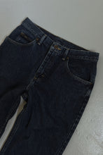1990's DARK WASH RAW HEM LEE DENIM | SIZE 29