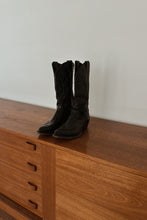 1990's JUSTIN BLACK LIZARD LEATHER COWBOY BOOTS | SIZE 10