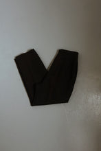 EARLY 1990's HARVÉ BLACK LINEN PINCH WAIST TROUSERS | SIZE 28/29