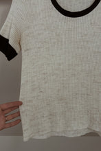 1970's HEATHER RIB RINGER KNIT | SIZE M