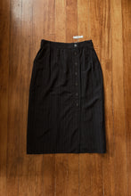 1990's ESCADA NAVY PINSTRIPE MIDI SKIRT | SIZE M