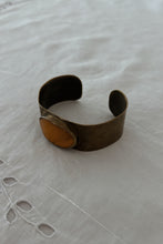 1970's RARE TRIKA BRASS + BALTIC AMBER CUFF BRACELET