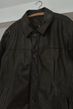 1990's CLASSIC BLACK LEATHER MENSWEAR JACKET | SIZE XL