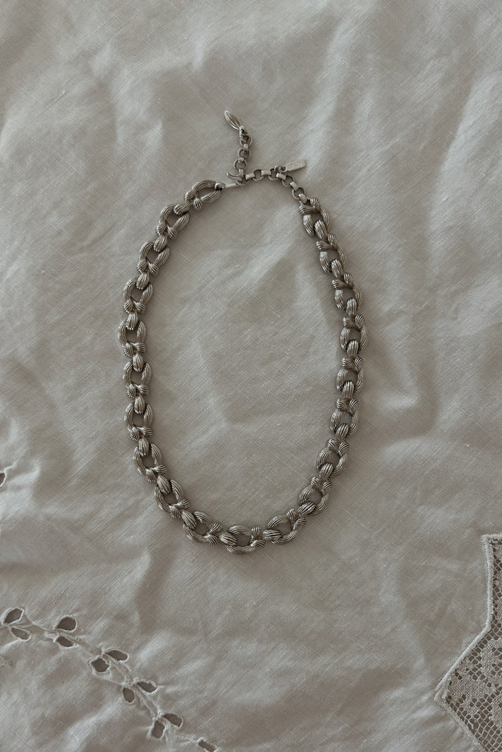1990's MONET SILVER PLATE LINK CHAIN