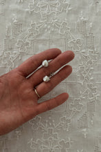 1980's 925 STERLING SILVER CHUNKY FRESHWATER PEARL POSTS