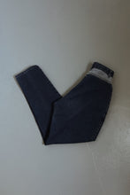 1980's PINCH WAIST PLEATED TWO TONE DENIM | SIZE 25