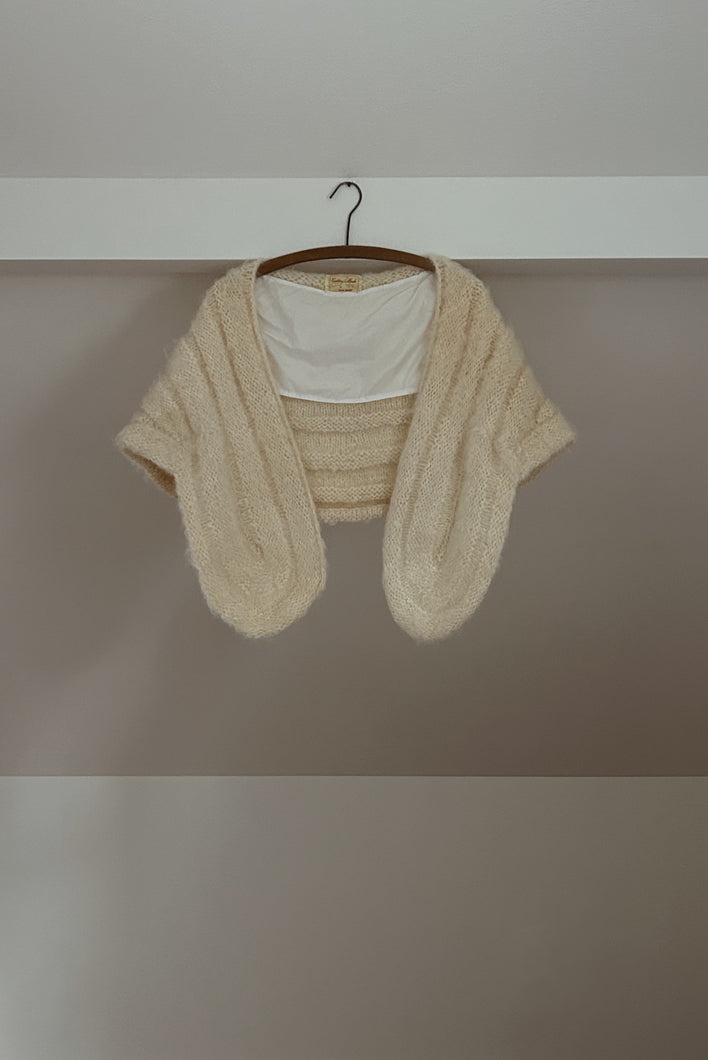 1950's HAND KNIT WOOL STOLE