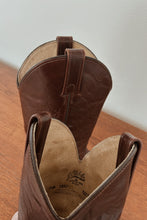 1980's J. CHISHOLM OXBLOOD LEATHER COWBOY BOOTS | SIZE 7/7.5