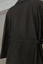 1990's BLACK LEATHER WRAP JACKET | SIZE L/XL