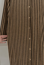 1990's LIMITED RAW SILK STRIPE DUSTER DRESS | SIZE XS/S