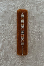 1920's RARE HAWAIIAN ART DECO CITRINE GLASS + STERLING PANEL BRACELET