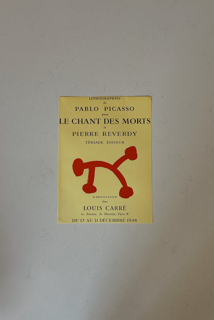 1970's PICASSO LITHOGRAPH: GALERIE LOUIS CARRÉ, PARIS 1948