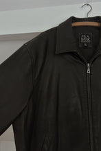 1990's CLASSIC BLACK BUTTERY SOFT LEATHER BOMBER JACKET | SIZE XL