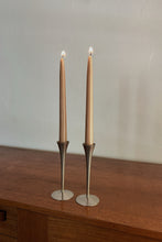 MID CENTURY CHROME CANDLE HOLDERS