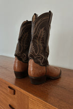 1990's TONY LAMA TWO TONE LEATHER COWBOY BOOTS | SIZE 9.5