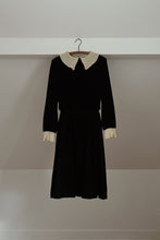 1970's CIAO PURE WOOL BLACK KNIT SWEATER DRESS | SIZE S/M