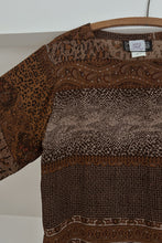 1980's PURE SILK PATTERNED DOLMAN BLOUSE | SIZE M