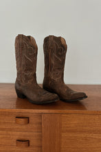 1990's J B DILLON WESTERN GOAT LEATHER COWBOY BOOTS | SIZE 9