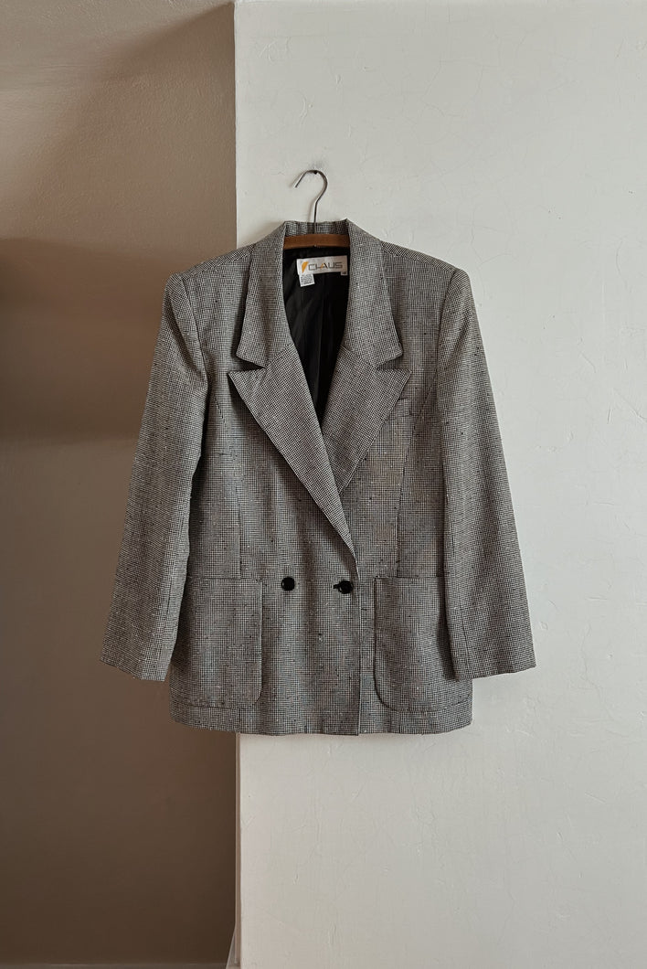 1980's TWEED HOUNDSTOOTH BLAZER