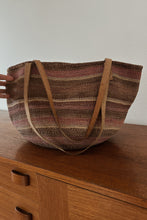 1980's SISAL + LEATHER BAG