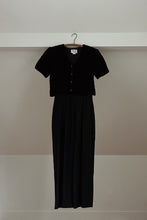 1990's BLACK WOVEN CHENILLE OVERLAY JUMPSUIT | SIZE M