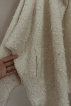 1980's POPCORN KNIT PUFF SLEEVE CARDIGAN | SIZE M