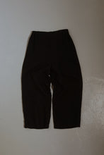 1990's SONDRA SARDIS BLACK LINEN CROP LOUNGE TROUSERS | SIZE S