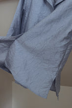 Y2K EILEEN PURE SILK CRINKLE MANDARIN BUTTON BLOUSE | SIZE M/L