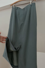 1990's SEA GREEN WOOL PENCIL MIDI | SIZE M