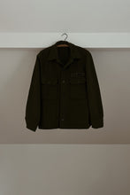 1950's SOFT WOOL MILITARY FLANNEL JACKET | SIZE L