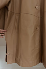 1990's CAMEL LEATHER JACKET | SIZE XL/XXL
