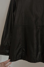 1990's WILSONS BLACK LEATHER BLAZER JACKET | SIZE M/L