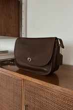 1990's COACH CHOCOLATE LEATHER HANDBAG | 11" x 8" x 3"